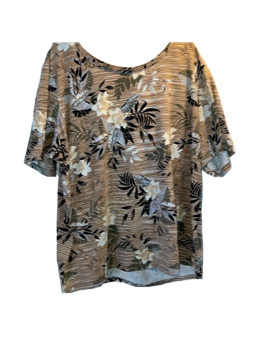 Catherines Top, Size 3X, PTP 28", Length 28”, 95% Cotton, 5% Spandex